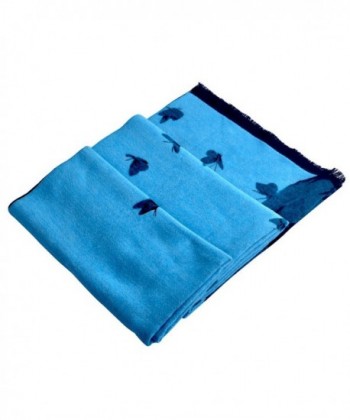 Yazer Cashmere Super Soft Luxurious Scarf with Gift Envelope Bag - Blue - C912NUOUCC1