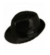 Shiny Sequin Fedora Hat Black in Men's Fedoras