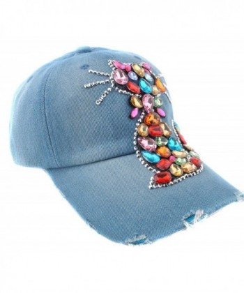 Elonmo Crystal Baseball Jewel Rhinestone in Women's Baseball Caps