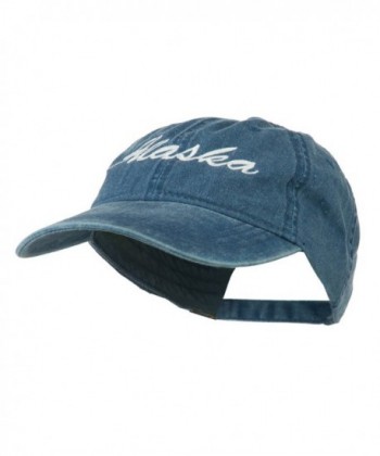 State Alaska Embroidered Washed Cap