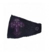 Cute Winter Rhinestones & Cross Ear Warmer Headband- Adjustable Knit Headwrap - Black - CU11RKME8TH