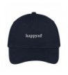 Trendy Apparel Shop Happyaf Embroidered 100% Cotton Adjustable Cap - Navy - CH12IZK0XFZ