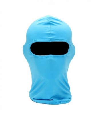 Balaclava Ski Mask Premium Motorcycle Face Mask Outdoor Neck Breathable Tactical Hood - Light Blue - CU12DDBIAB9