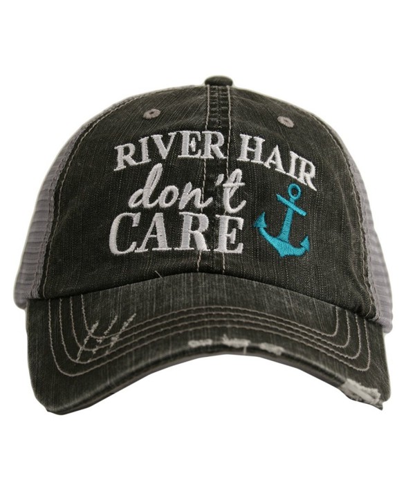 Katydid KDC-TC-164 Teal River Hair Don't Care Trucker Hat - C9182AU2EL9