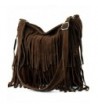 Ital. Leather bag Shoulderbag Shoulder bag Ladiesbag Wild leather T125 - Chocolate Brown - CS187XT02L6