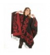 KayJayStyles Floral 2 Tone REVERSIBLE Cashmere Feel Poncho Shawl Cape Ruana - CC113V52Y57