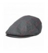 Plaid Pattern Ivy Driver Hunting Flat Newsboy Hat (Dark Grey) - CN11TVN1UEJ