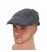 Roffatide Solid Color Canvas Strap Newsboy Cap Driving Cabby Ivy Golf Beret Hat - Light Gray - C217AZSHD33