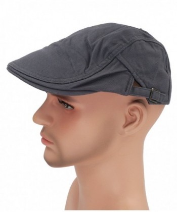 Roffatide Solid Canvas Newsboy Driving in Men's Newsboy Caps