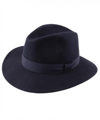 Modissima Traveller Cavalier Wool Felt Fedora Hat - Bleu-marine - CG187IUCCRD