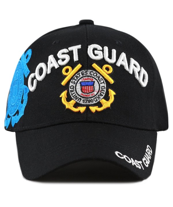 THE HAT DEPOT Official Licensed Military U.S. Coast Guard Cap - Black - CB186UHXQZ8