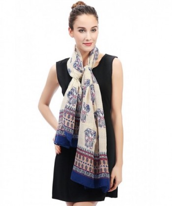 Lina Lily Elephant Print Womens in Fashion Scarves