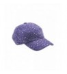 Glitzy Game Crystal Sequin Trim Women's Adjustable Glitter Baseball Cap PURPLE - CU11U7YJ5AL