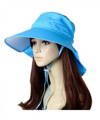 Sunward Hats for Women -Folding Large Beach Sun Hat Outdoor Tabs Visors Cap - F - CI11Z8T7VXJ