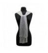 Silver Lightweight Mesh Metallic Scarf in Wraps & Pashminas