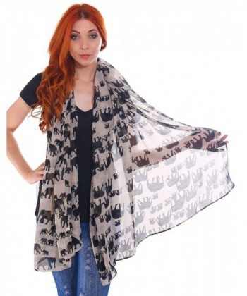 Lovely Elephant Patterned Lightweight Pashmina