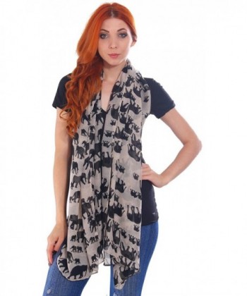 Lovely Elephant Patterned Lightweight Pashmina in Fashion Scarves