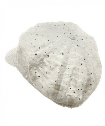 SS Sophia Glitter Newsboy Cap White