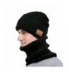 F&U Wireless Bluetooth Beanie Scarf SET Fleece Lined Thick Knit for Women &Man - Black - CU1887DTN88