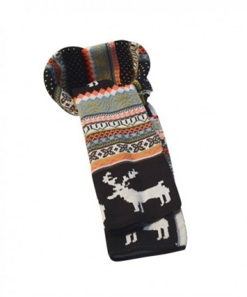 Christmas Knitted Snowflake Reindeer Printed in Fashion Scarves