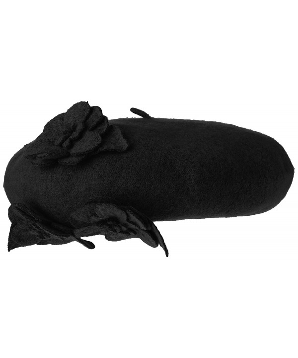 Betmar Women's Flower Beret - Black - CU11510A091