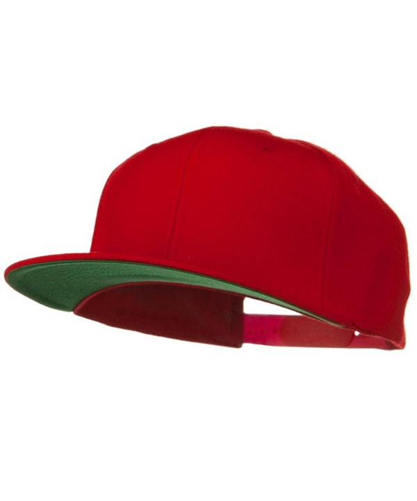 Wool Blend Prostyle Snapback Cap - Red - CE118E486KH