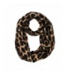 Women's Leopard Print Infinity Scarf - Warm Lightweight Acrylic Cheetah Loop Circle Scarves for Ladies and Girls - CD18629MS4Q