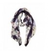 Lightweight Scarves floral Printed Scarfs for women Shawl and wraps for Women - Purple - CQ187HZLN3I