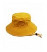 Puli Women's Packable Fisherman Bucket Hat Outdoor Hat With Chin Strap - Sun Protective - Yellow - C5182AKUHM4