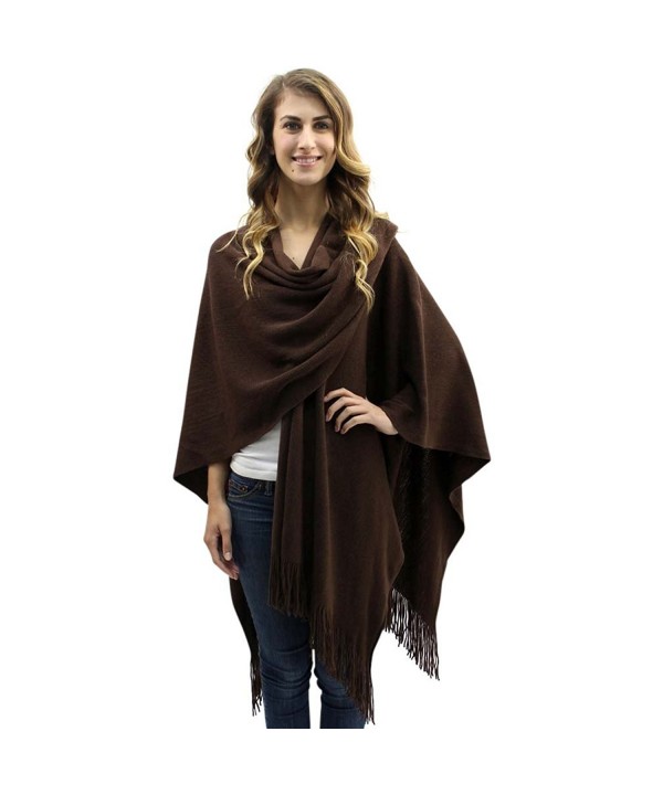 Brown Knit Shawl Wrap For Women C811GQUV4QJ