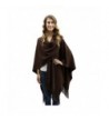 Brown Knit Shawl Wrap For Women - C811GQUV4QJ