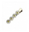 Art Attack Goldtone Daisy Daisies Sun Flower Floral Festival Party Summer Alligator Hair Clip - CZ12HFYYGBJ