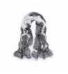 Women's Vintage Ethnic Style Long Soft Scarf Chiffon Wrap Shawl Stole Scarves - White Base + Grey - CD12NS1OLTV