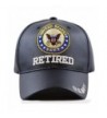 THE HAT DEPOT Official Licensed 3D Embroidered Soft Faux Leather Retired Cap - U.s.navy-navy - CL12N73364D