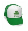 Megashirtz - Irish - Vintage Style Trucker Hat Retro Mesh Cap - Green - C711K7JO8XL