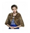 Venus Wedding Fur Wraps and Shawls for Bride - Bridal Fur Stoles for Women and Girls (16-20- Brown) - CP1282DBAUL