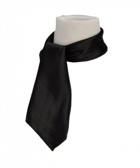 Pure Color Silk Feel Scarves Clothing Accessories Square Scarf Fashion - Black - CC12CCCOVQ9