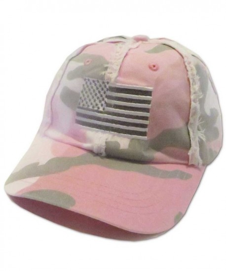 Womens American Flag Cap Pink Camo - CI120KV3MRD