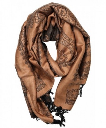 Achillea Elegant Reversible Paisley Pashmina in Cold Weather Scarves & Wraps
