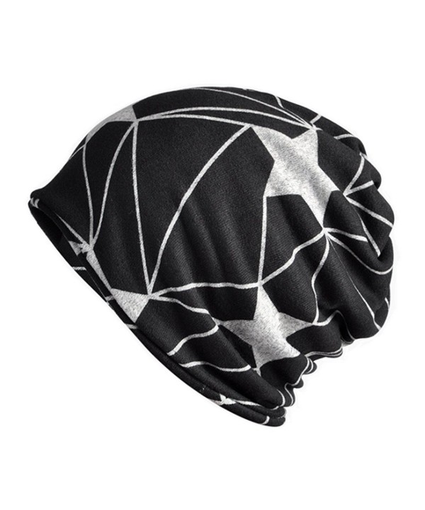 Santwo Women colorful Stripe Winter Skull Hat Soft Scarf Headwear Cap For Chemo Hair Loss - C - CB18CEDIH59