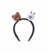LINE FRIENDS Brown And Cony Head Band With Face Plush Dolls - Black - CT12N7E6YCT