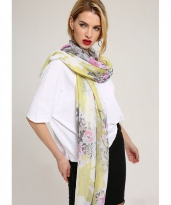 GERINLY Spring Scarves Stripe Blooming