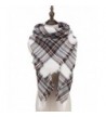 CHERRY CAT Oversized Blanket Scarf Fall Plaid Shawl - White Mixed - C712N9H31WZ