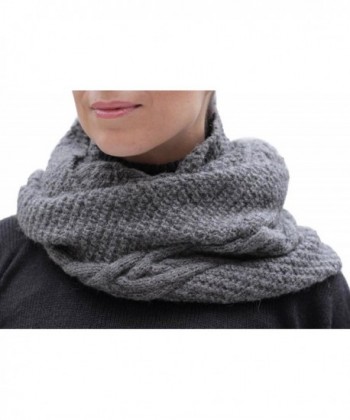 Superfine Natural Alpaca Knitted Infinity in Cold Weather Scarves & Wraps