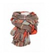 Pink Queen Women Men Unisex Classic Houndstooth Reversible Warm Scarfs and Wraps - Orange - CP11QHV55UX