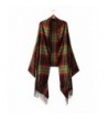 FFLMYUHULIU Women's Comfort Long Scarf Blanket Tartan Checked Poncho Shawl Wrap Cape - 0771-03 - CT186HMI4I0