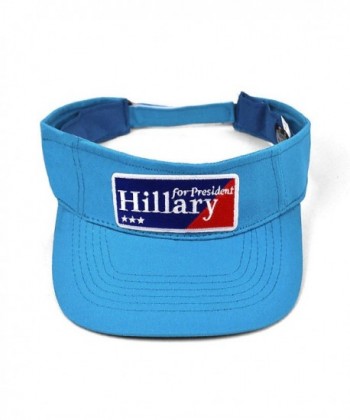 Hillary Clinton for President 2016 Adjustable Sun Visor Hat - Light Blue - C912JV0AFN7