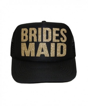 Bridesmaid Glitter Trucker Hat - C717YKE52NL