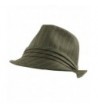 Men's Summer Classic Pinstripe Suit Fedora Trilby Hatband Hat - Gray - C511DJVZ559