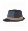 WITHMOONS Cotton Fedora Leather LD3279